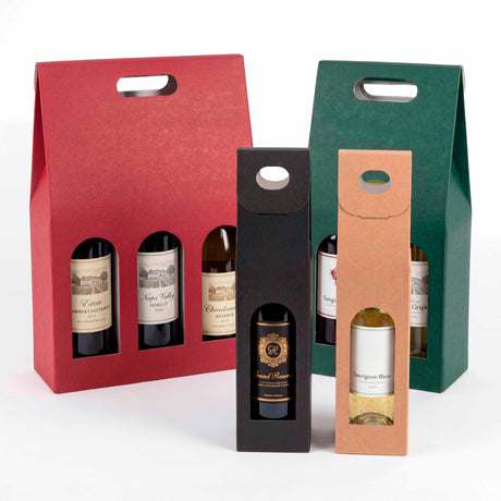 Scatola Portabottiglie Carta Kraft - 1, 2, 3 Bottiglie e Magnum