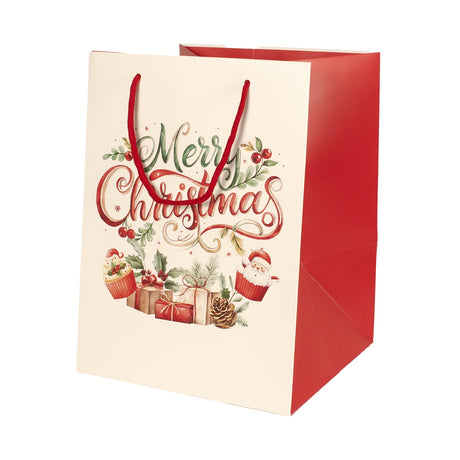 Busta Shopper Merry Christmas Fondo Largo