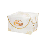 Scatola Portapanettone Fiocco di Neve con cordini Personalizzabile