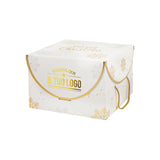 Scatola Portapanettone Fiocco di Neve con cordini Personalizzabile