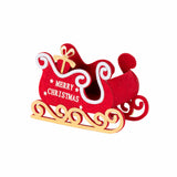 PANIER LUGE EN TISSU ROUGE AVEC L'INSCRIPTION « MERRY CHRISTMAS »