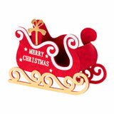 PANIER LUGE EN TISSU ROUGE AVEC L'INSCRIPTION « MERRY CHRISTMAS »