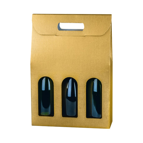 Scatola Portabottiglie Fibra Oro