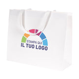 Shopper Carta Elegance manico Gros Grain Personalizzabile a colori