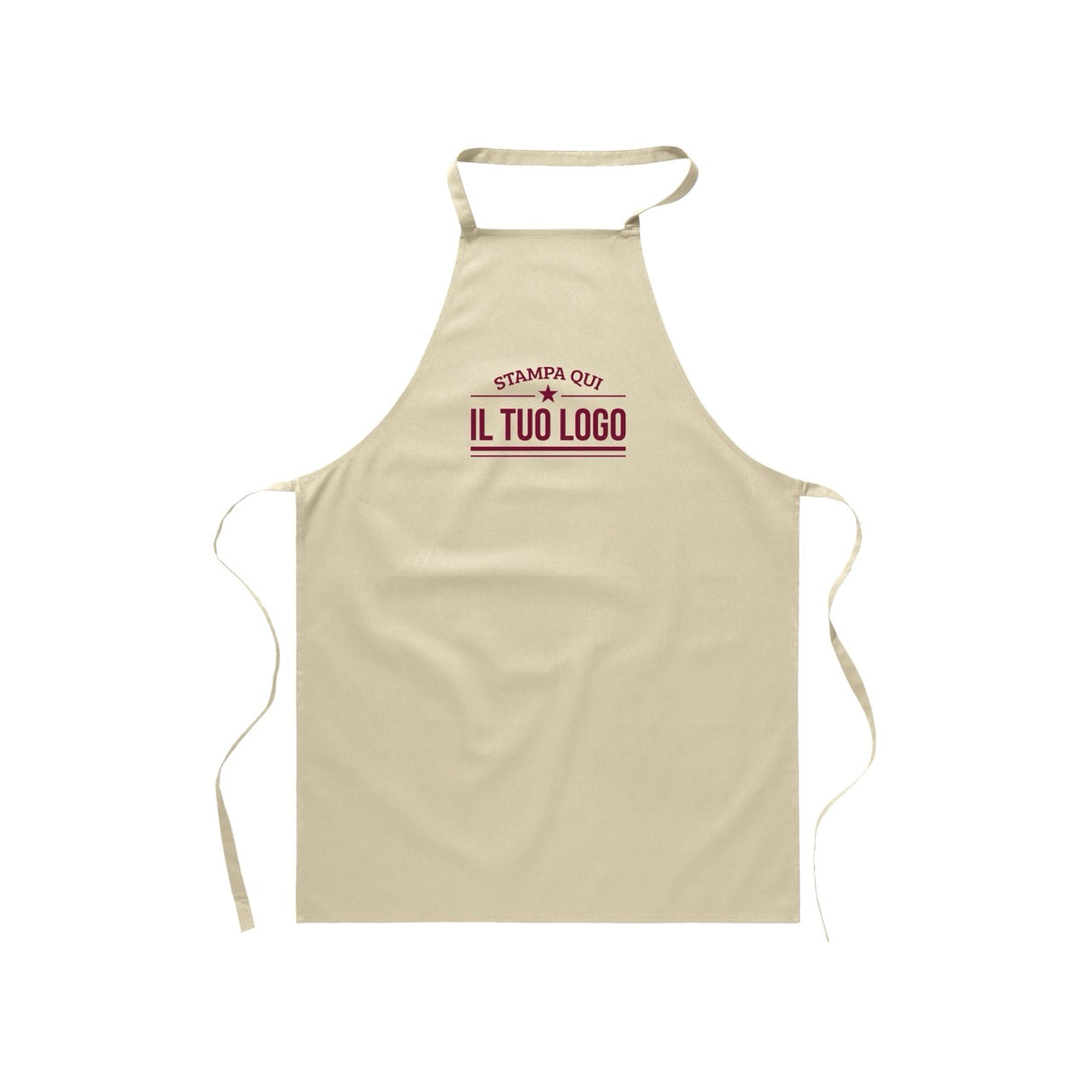 Grembiule Lungo Senza Tasche Personalizzabile