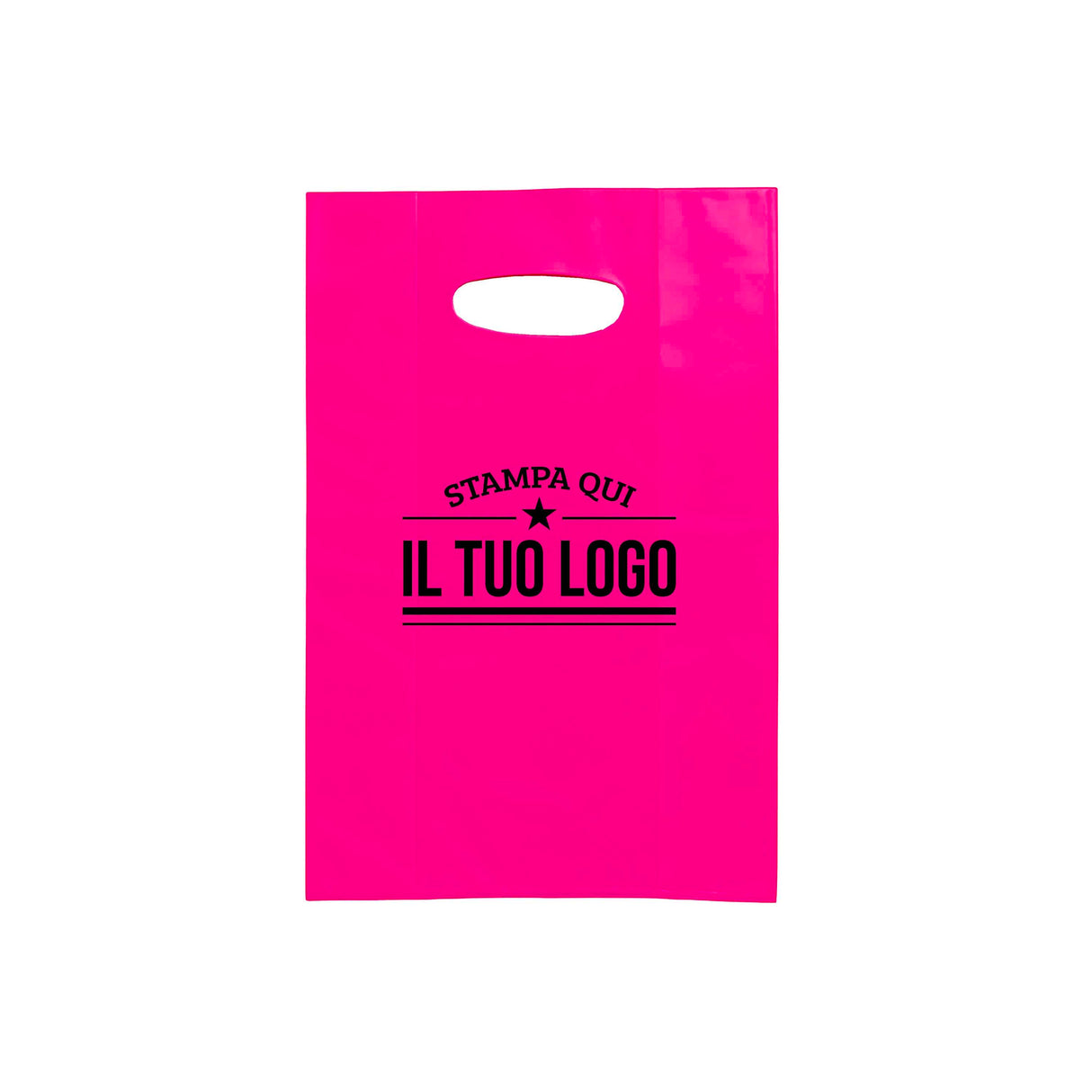 Shopper in Plastica Colorata Personalizzabile con Logo
