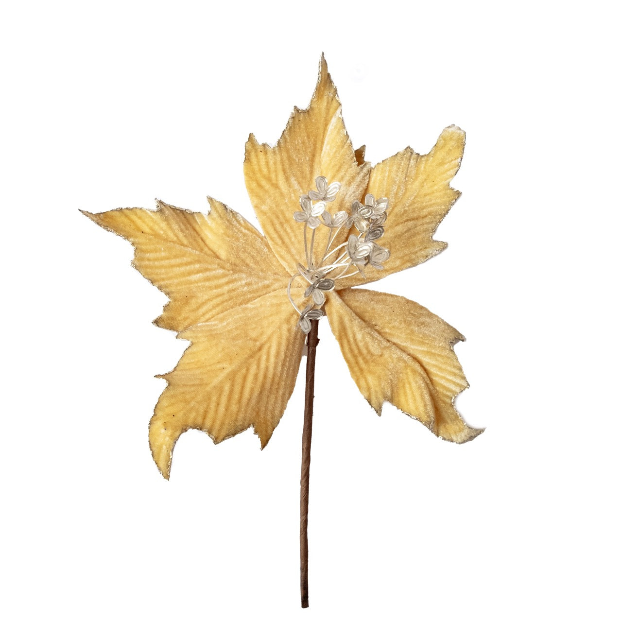 Plettro Natalizio In Velluto Dorato Kurt Adler – Stella Di Natale Con Glitter E Gemme, 36 Cm, Multifunzione
