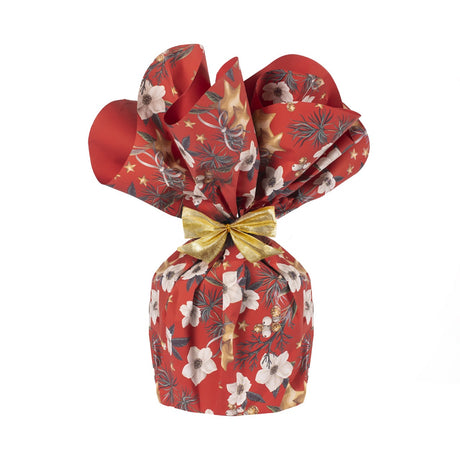 Fogli Tondi per Panettoni Christmas Flower