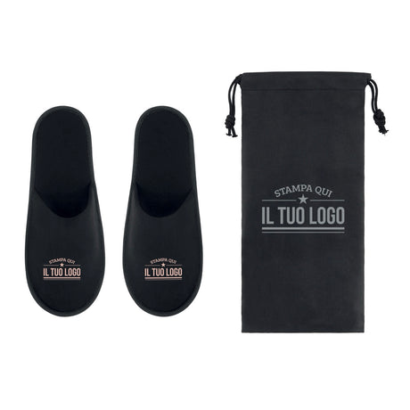 Ciabattine di Cortesia con sacchetto Personalizzabili