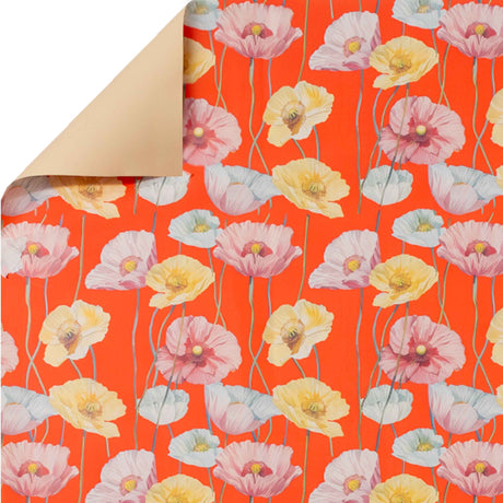 Bobina per Confezioni Fantasia Papavero mt 25x1