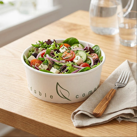 Saladier avec Couvercle carton et PLA