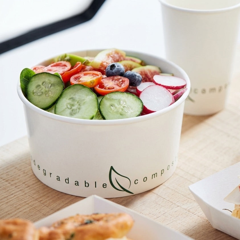 Saladier avec Couvercle carton et PLA