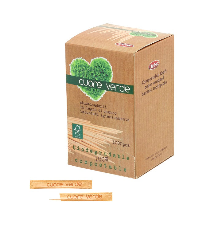 STUZZICADENTI BAMBOO 2 PUNTE IMBUSTATI