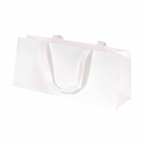 Shopper Carta Elegance Orizzontale con Manico Gros Grain