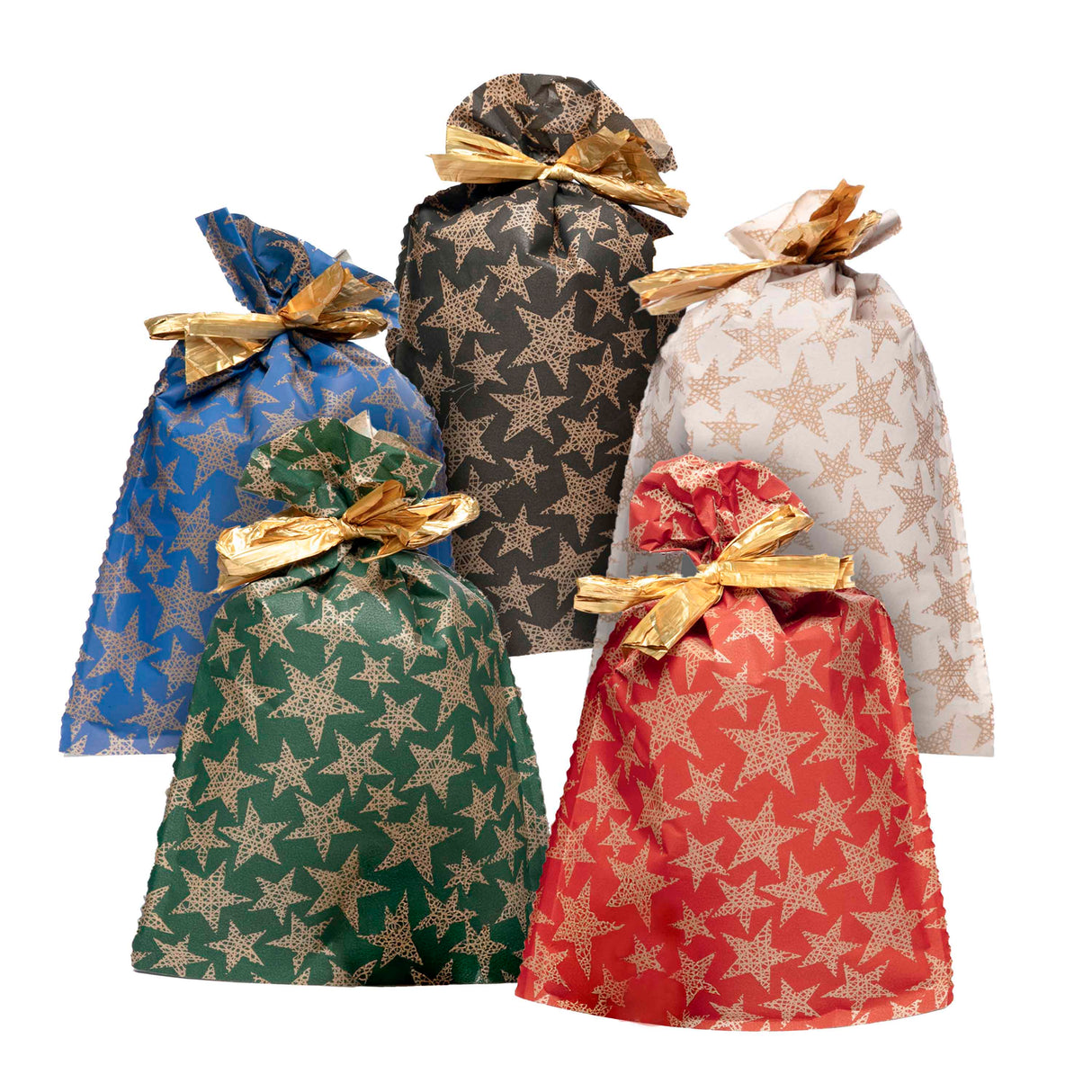 Buste Regalo Mille Stelle Carta PE Impermeabile Mix