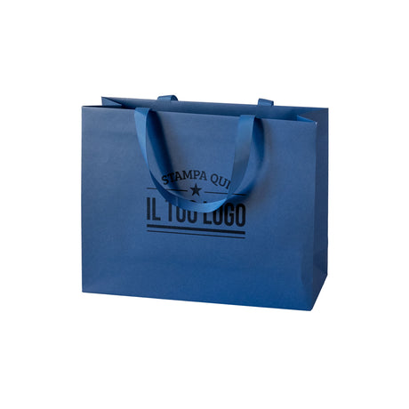 Shopper Carta Elegance Personalizzate con Maniglie in Gros Grain