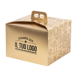 Portapanettone Basso 750GR Personalizzabile Fantasia Maioliche Metal