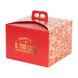 Portapanettone Basso 750GR Personalizzabile Fantasia Maioliche Metal