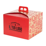 Portapanettone Basso 750GR Personalizzabile Fantasia Maioliche Metal
