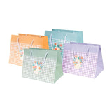 Shopper Lusso Quadretti Fondo Largo Mix