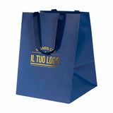 Shopper Carta Elegance manico Gros Grain Fondo Largo Personalizzabile a Caldo