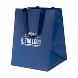 Shopper Carta Elegance manico Gros Grain Fondo Largo Personalizzabile a Caldo