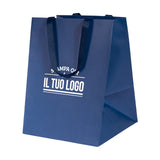 Shopper Carta Elegance manico Gros Grain Fondo Largo Personalizzabile a Caldo
