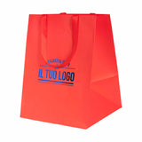 Shopper Carta Elegance manico Gros Grain Fondo Largo Personalizzabile a Caldo