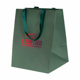 Shopper Carta Elegance manico Gros Grain Fondo Largo Personalizzabile a Caldo