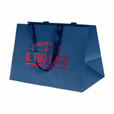 Shopper Carta Elegance manico Gros Grain Fondo Largo Personalizzabile a Caldo
