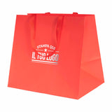 Shopper Carta Elegance manico Gros Grain Fondo Largo Personalizzabile a Caldo