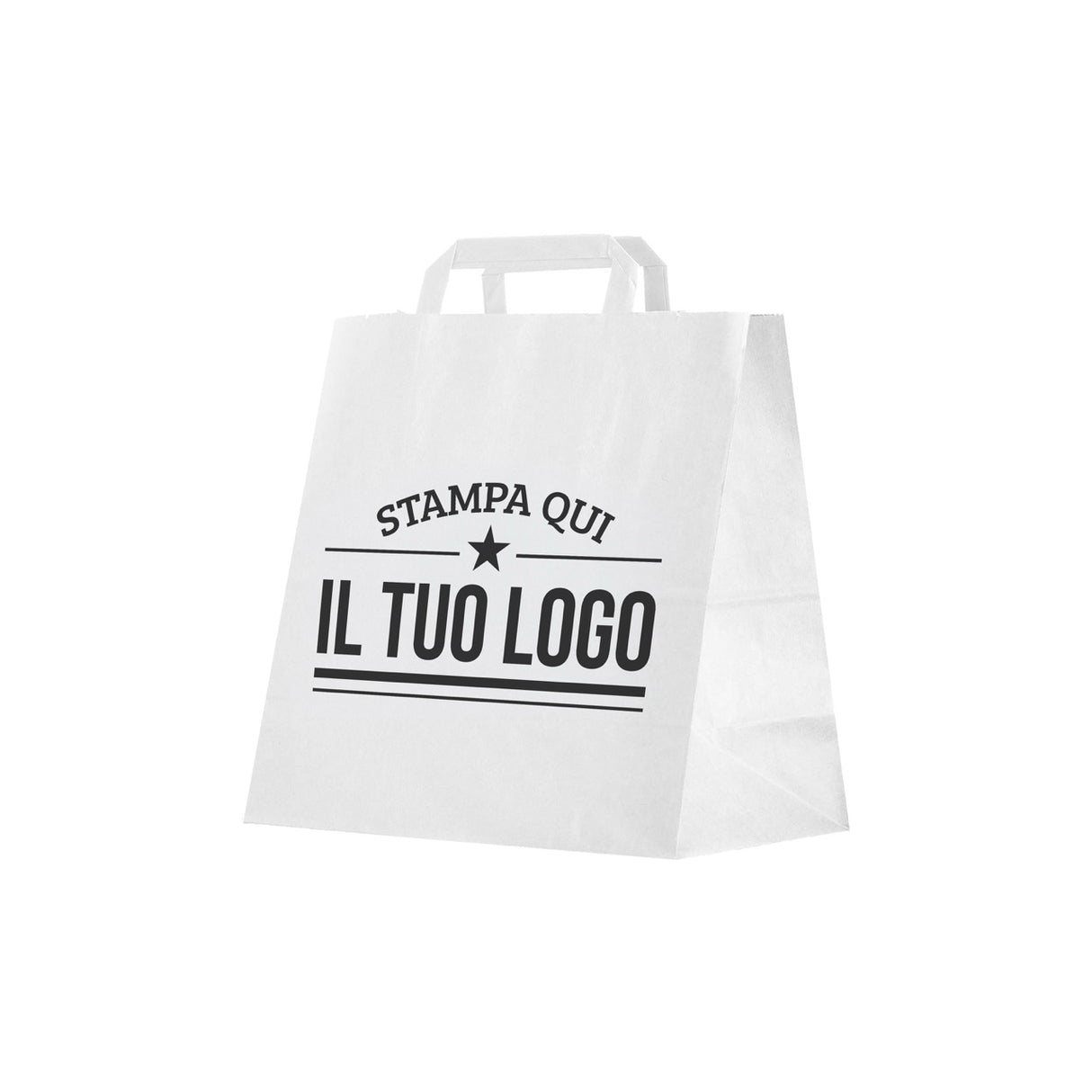 Shopper Fondo Largo maniglia piattina Personalizzabile