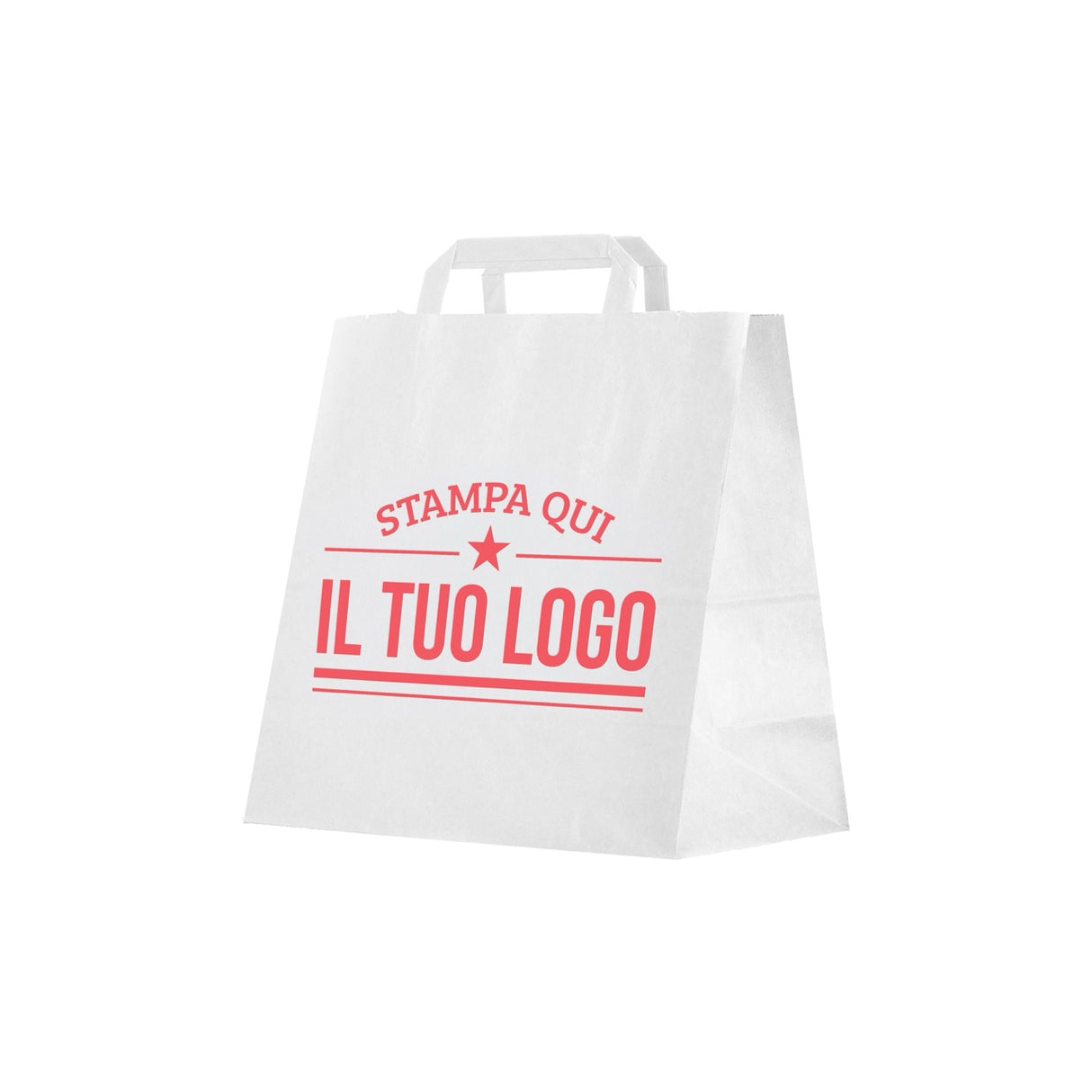 Shopper Fondo Largo maniglia piattina Personalizzabile