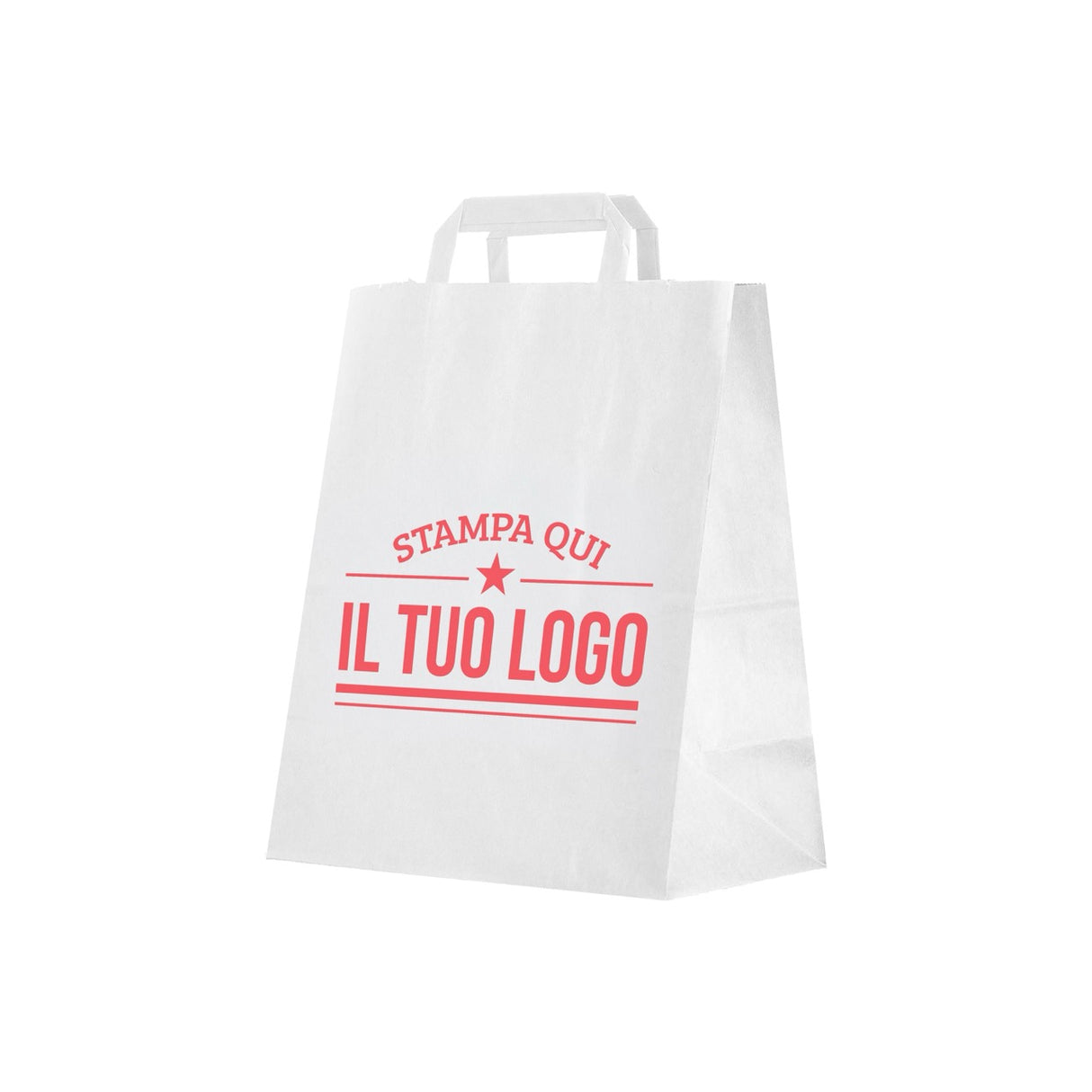 Shopper Fondo Largo maniglia piattina Personalizzabile