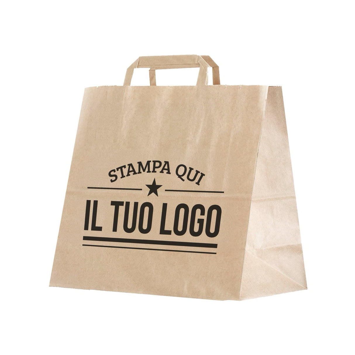 Shopper Fondo Largo maniglia piattina Personalizzabile