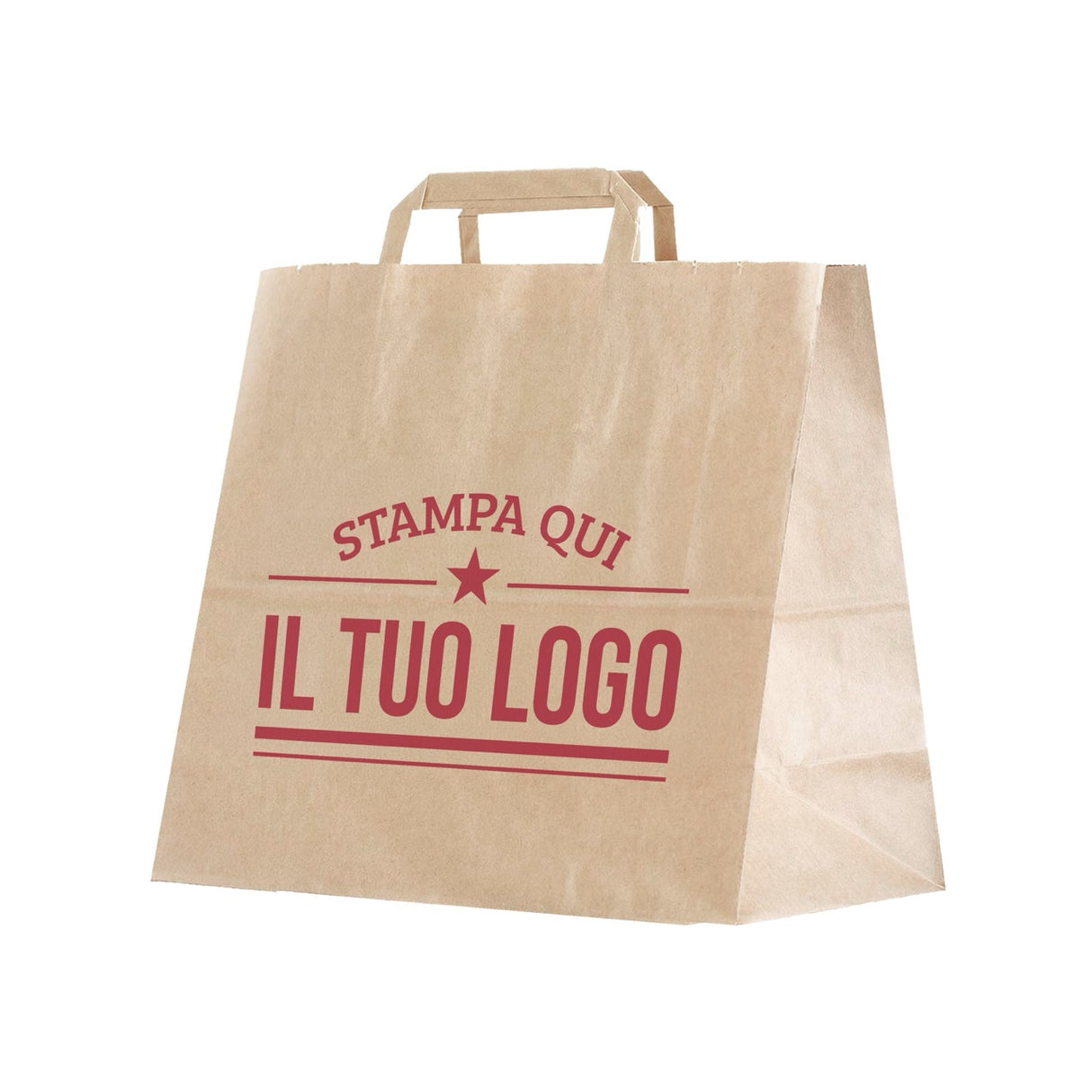 Shopper Fondo Largo maniglia piattina Personalizzabile