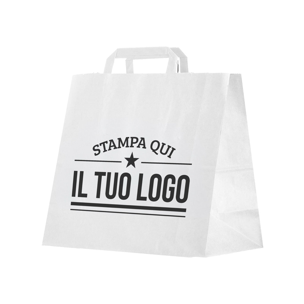 Shopper Fondo Largo maniglia piattina Personalizzabile