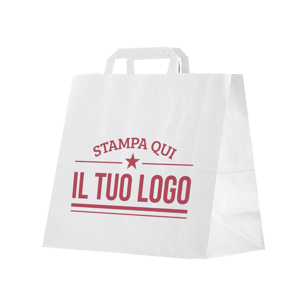 Shopper Fondo Largo maniglia piattina Personalizzabile