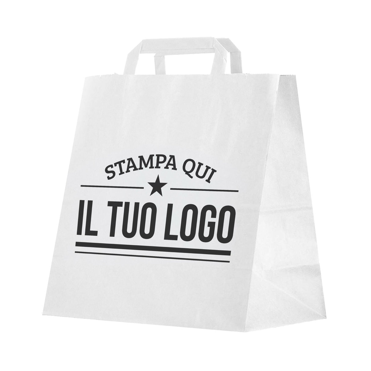 Shopper Fondo Largo maniglia piattina Personalizzabile