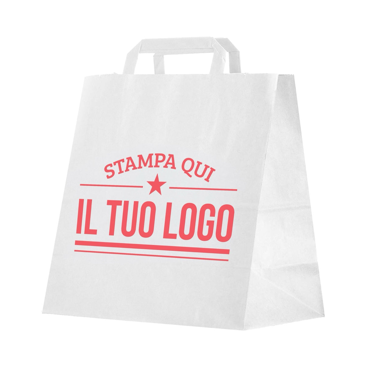 Shopper Fondo Largo maniglia piattina Personalizzabile