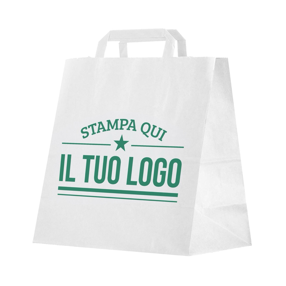 Shopper Fondo Largo maniglia piattina Personalizzabile
