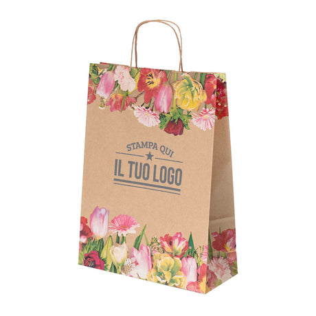 Buste Shopper Carta Fiori Personalizzabili