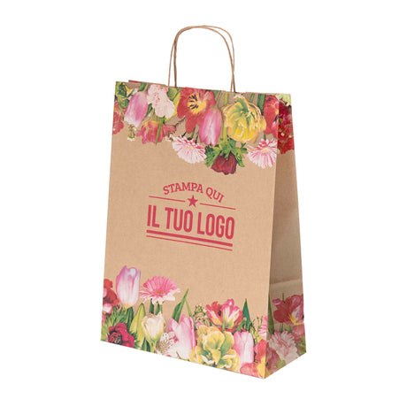 Buste Shopper Carta Fiori Personalizzabili