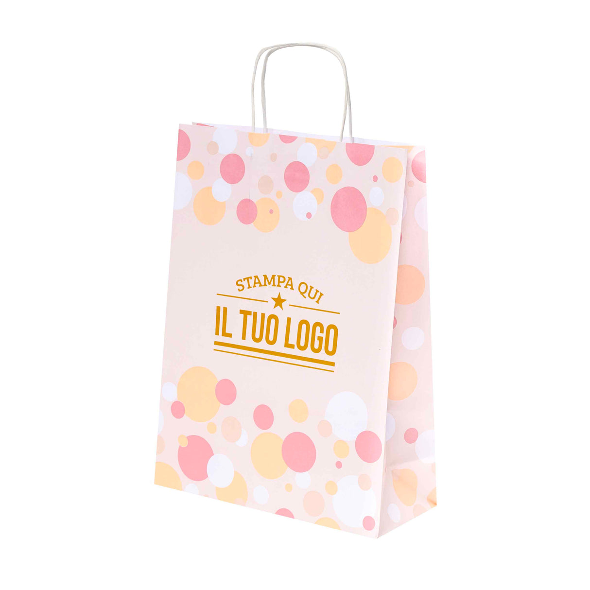 Shopper Carta Bolle Rosa Personalizzabili