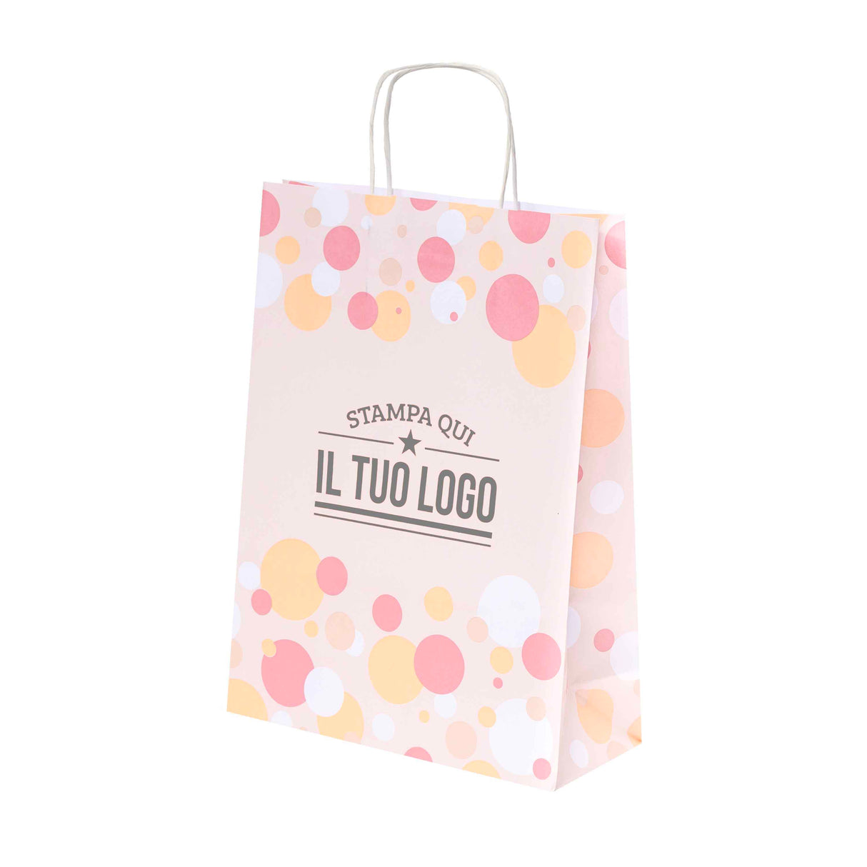 Shopper Carta Bolle Rosa Personalizzabili