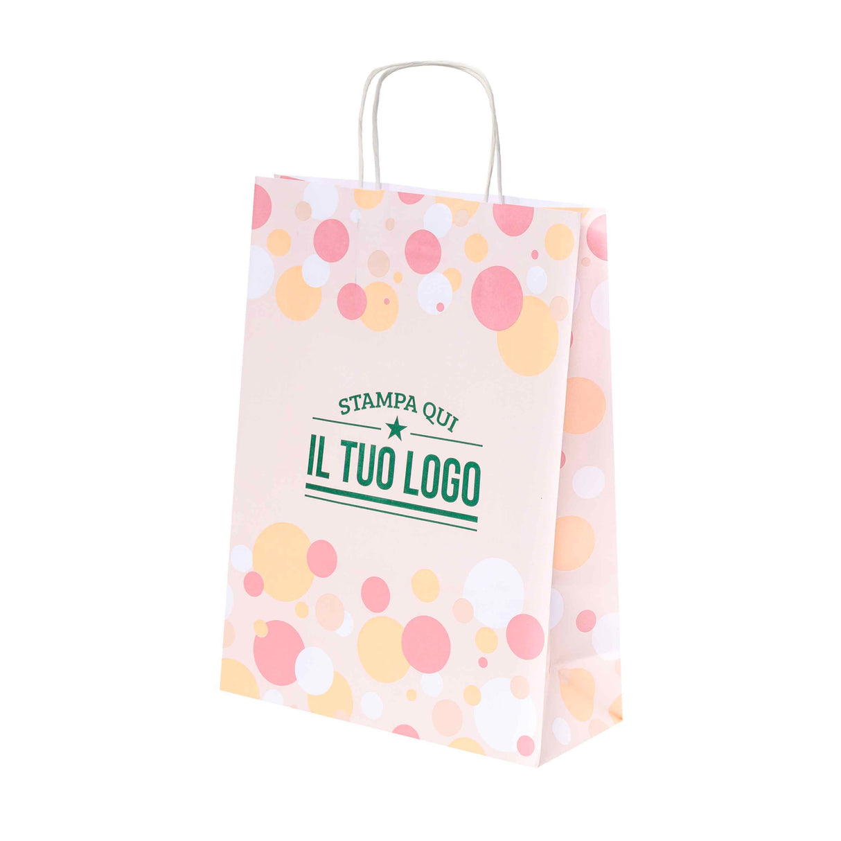 Shopper Carta Bolle Rosa Personalizzabili