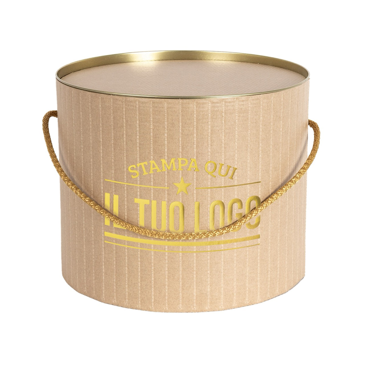 Boîte à panettone design rétro personnalisable