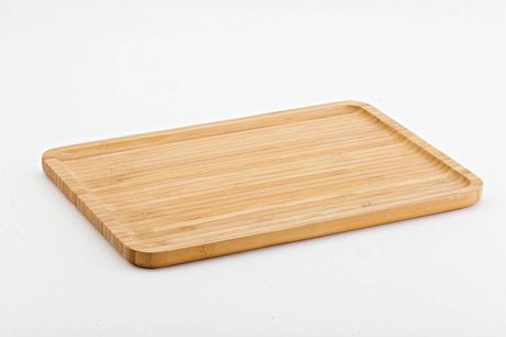 Vassoio rettangolare in bamboo con bordi rialzati