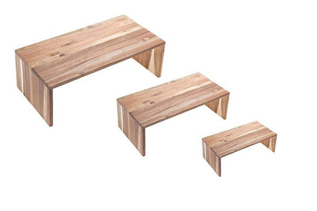 Set espositori in acacia