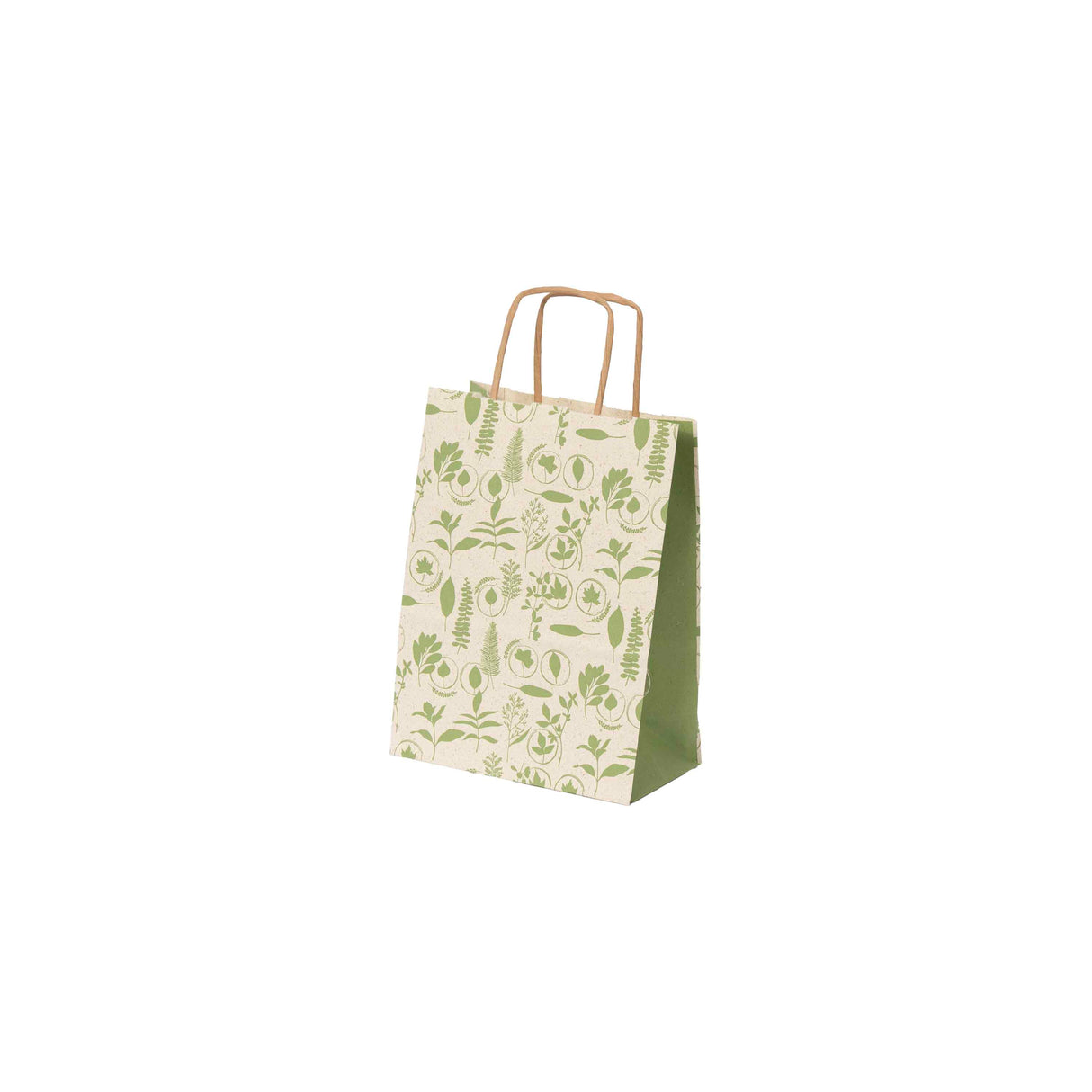 Buste Shopper Carta Erba Botanic con Manici in Carta Ritorta